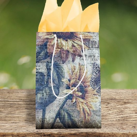 Rustige zonnebloem Boterfly Ephemeral Medium Cadeauzakje