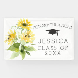 Rustige zonnebloem Bouquet Afstuderen Banners