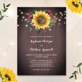 Rustige zonnebloem Bourgogne Roos Hout Weddenschap Kaart