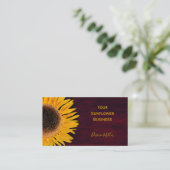 Rustige zonnebloem Bourgogne Visitekaartje (Staand voorkant)