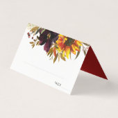 Rustige Zonnebloem Bourgogne Waterverf - Dall Wedd Kaart (Achterkant)