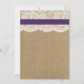 Rustige zonnebloem-bruiloft-repetitie: Paars Kaart (Achterkant)