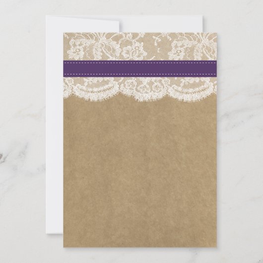 Rustige zonnebloem-bruiloft-repetitie: Paars Kaart (Achterkant)