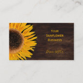 Rustige zonnebloem Bruin Land Wood Visitekaartje (Voorkant)