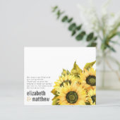 Rustige zonnebloem | BUDGET bruiloft Hartelijk dan (Staand voorkant)