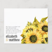 Rustige zonnebloem | BUDGET bruiloft Hartelijk dan (Voorkant)