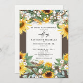 Rustige zonnebloem Burst String Lights-ouders Kaart (Voorkant / Achterkant)