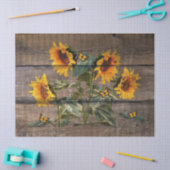 Rustige zonnebloem Butterflies Barn Board Tissuepapier (Craft)
