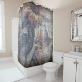 Rustige zonnebloem Butterfly Ephemera Douchegordijn (In situ)