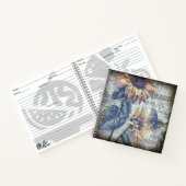 Rustige zonnebloem Butterfly Ephemeral Recipe Notitieboek (Binnen)