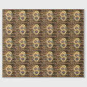 Rustige zonnebloem cadeaupapier (Vlak)