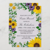 Rustige zonnebloem Daisy Floral Pasen Kaart (Voorkant / Achterkant)