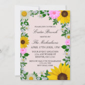 Rustige zonnebloem Daisy Floral Pasen Kaart (Voorkant)