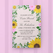 Rustige zonnebloem Daisy Floral Pasen Kaart