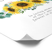 Rustige Zonnebloem Deze Kaars Brandende Herdenking Poster (Hoek)