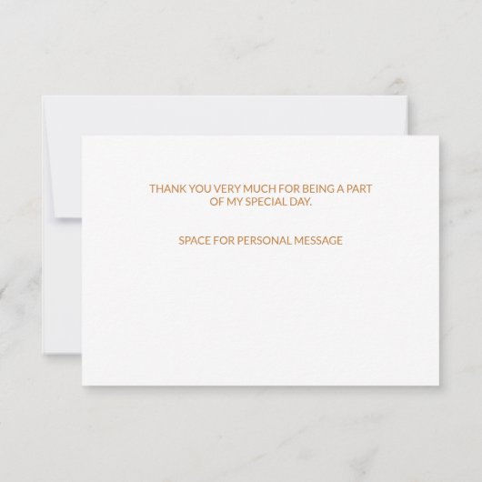 Rustige zonnebloem en gras Hartelijk dank Bedankkaart (Achterkant)