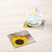 Rustige zonnebloem en homohuwelijk kartonnen onderzetters (Insitu)