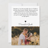 Rustige zonnebloem en Rozen bruiloft Hartelijk dan Bedankkaart (Achterkant)