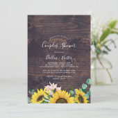 Rustige zonnebloem Eucalyptus | Houtcoupeschower Kaart (Staand voorkant)