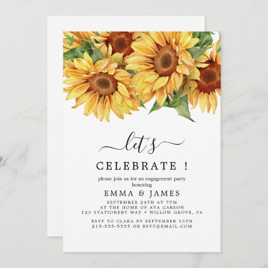 Rustige zonnebloem Eucalyptus Kaart (Voorkant / Achterkant)