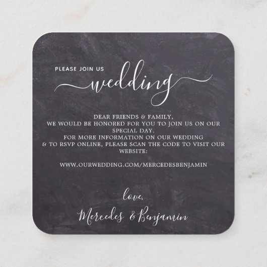 Rustige zonnebloem Eucalyptus QR Code Weddenschap  Vierkante Visitekaartje (Achterkant)