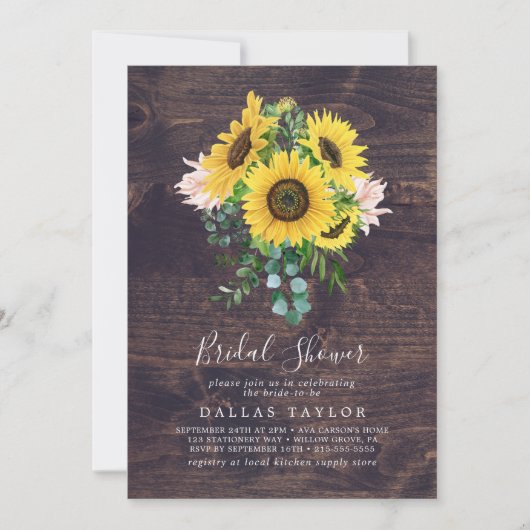 Rustige zonnebloem Eucalyptus | Vrijgezellenfeest  Kaart (Voorkant)