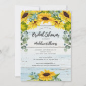 Rustige zonnebloem Eucalyptus Vrijgezellenfeest va Kaart (Voorkant)