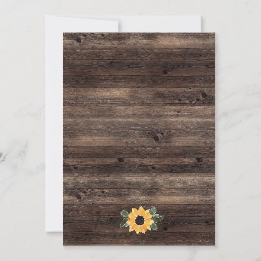 Rustige zonnebloem Eucalyptus Vrijgezellenfeest va Kaart (Achterkant)