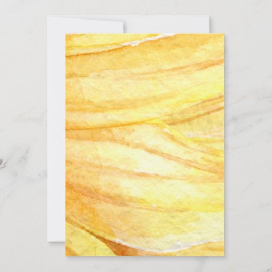 Rustige zonnebloem Eucalyptus Waterverf bruiloft Kaart (Achterkant)