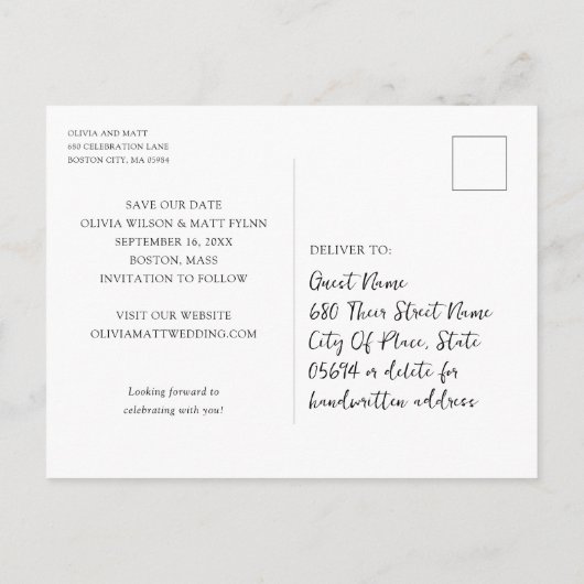 Rustige zonnebloem Eucalyptus We sparen de datum Aankondigingskaart (Achterkant)