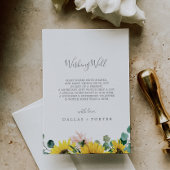 Rustige zonnebloem Eucalyptus Weddenschap Informatiekaartje