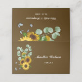 Rustige zonnebloem Eucalyptus Weddenschap Plaatskaartje (Buitenkant ongevouwen)