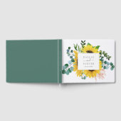 Rustige zonnebloem Eucalyptus Wedding Gastenboek (Volledig)