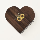 Rustige zonnebloem Eucalyptus Wedding Guest Book Notitieboek (Achterkant)