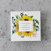 Rustige zonnebloem Eucalyptus Wedding Servet