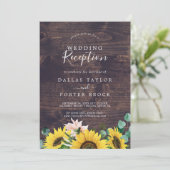 Rustige zonnebloem Eucalyptus Wood Weddenschappen Kaart (Staand voorkant)