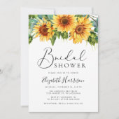 Rustige zonnebloem EucalyptusVrijgezellenfeest Kaart (Voorkant)