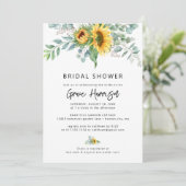 Rustige zonnebloem EucalyptusVrijgezellenfeest Kaart (Staand voorkant)