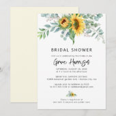 Rustige zonnebloem EucalyptusVrijgezellenfeest Kaart (Voorkant / Achterkant)