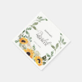 Rustige zonnebloem EucalyptusVrijgezellenfeest Servet (Hoek)