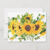 Rustige zonnebloem Funeral Memorial Bedankt (Achterkant)