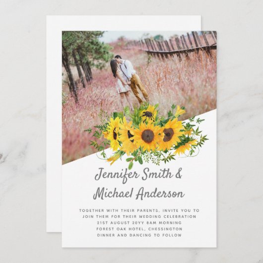 Rustige zonnebloem Gedekte weddenschapsbudget (Voorkant / Achterkant)