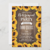 Rustige Zonnebloem - Geformatteerde Pensioenpartij Kaart (Voorkant)