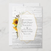 Rustige zonnebloem Geometrische landsgrens in het  Kaart (Voorkant)