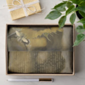 Rustige zonnebloem Goud Handgeschreven ontkoppelin Tissuepapier (Geschenk)