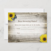 Rustige Zonnebloem Gradenspel Baby shower Kaart (Voorkant)