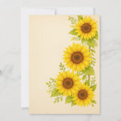 Rustige zonnebloem Hartelijk dank Bedankkaart (Achterkant)