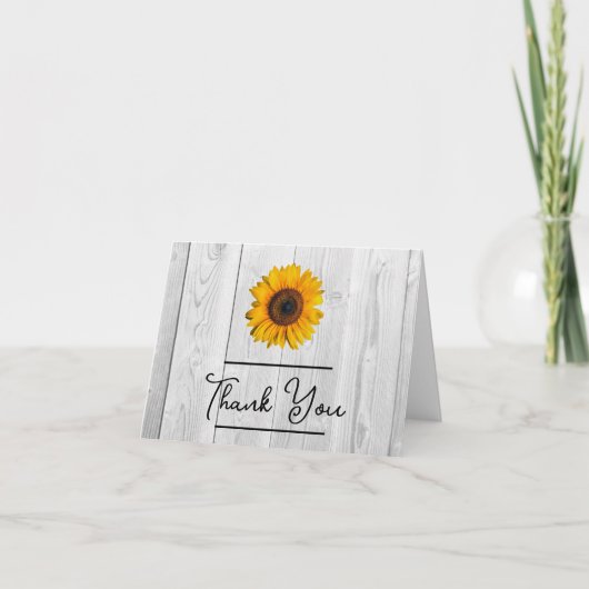 Rustige zonnebloem Hartelijk dank Kaart (Voorkant)