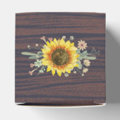 Rustige zonnebloem Hout Jar Lights Wedding Bedankdoosjes (Bovenkant)