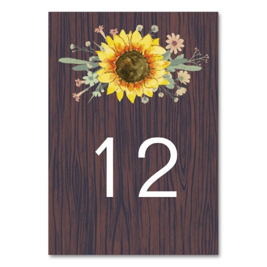 Rustige zonnebloem Hout Jar Lights Wedding Kaart (Voorkant)